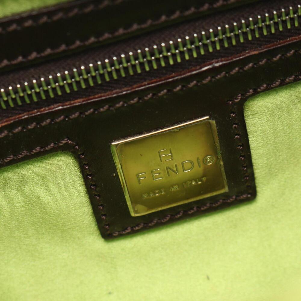 Fendi Mamma Bucket Shoulder Bag/Handbag, Canvas and Leather, Women's, Green/B... - Picture 4 of 12